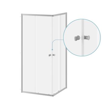 KONTACTPorte de douche coulissante 36” x 74” - Coin