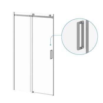 Koncept II - Sliding shower door with or without towel bar - 48’’ or 60’’ - Alcove - Chrome