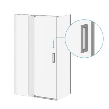 Distink - Pivot shower door - 36’’, 42’’, 48’’, 54’’ or 60’’ - Corner - Chrome