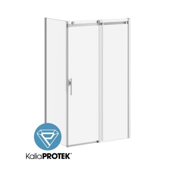 KONCEPT EVO Porte de douche coulissante 48” x 77” avec panneau de retour 32" - Film protecteur KP