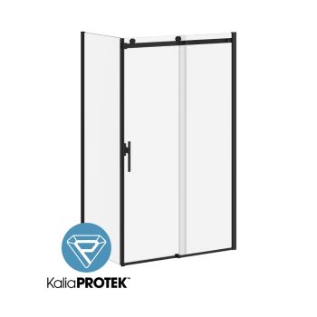 KONCEPT EVO Porte de douche coulissante 48” x 77” avec panneau de retour 32" - Film protecteur KP (Ouverture à gauche)