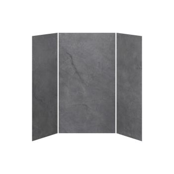 Béton #210 - MatMurs de douche 48 x 36 - Installation en alcôve