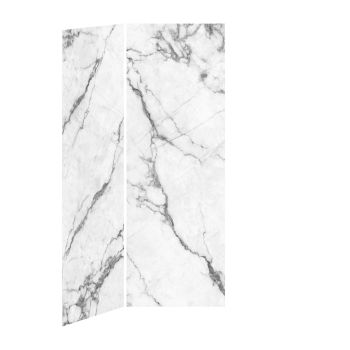 Minéraux #500 - LustréMur de douche 36 x 36 - Installation en coin