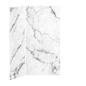 Mineral #500 - GlossShower wall 48 x 36 - Corner Installation