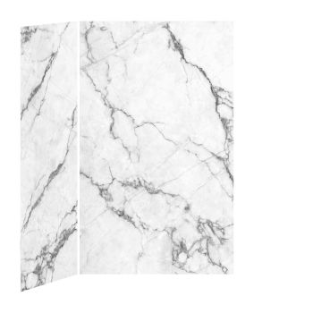 Mineral #500 - GlossShower wall 60 x 36 - Corner Installation