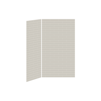 Carreaux #710 - MatteMur de douche 60 x 36 - Installation en coin